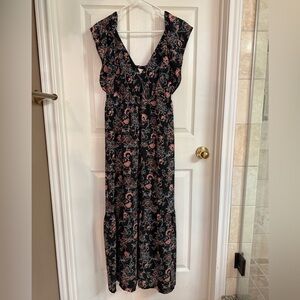 Universal Thread Black and Pink Floral Maxi Dress